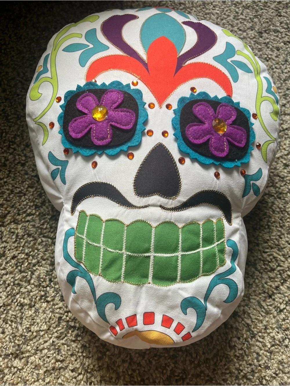 Decorative Sugar Skull Pillow